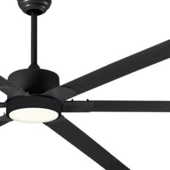 Canarm FANBOS HVLS Fan - 96" Industrial Indoor Ceiling Fan With LED Light - 16729 CFM, 105 RPM, 120V, 1 Phase, Black