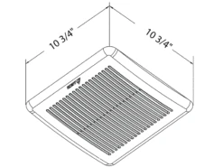 BreezGreenBuilder GBR100H -- 100 CFM With Humidity Sensor -Air Filtration Store gbr80h grille 1