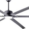 Canarm FANBOS HVLS Fan - 96" Industrial Indoor Ceiling Fan With LED Light - 16729 CFM, 105 RPM, 120V, 1 Phase, Grey