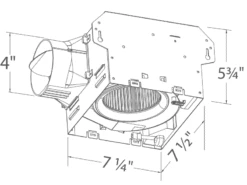 BreezIntegrity - 100 CFM Fan/LED Edge-Lit, Flat Round Panel -Air Filtration Store itg100eled drawing 3