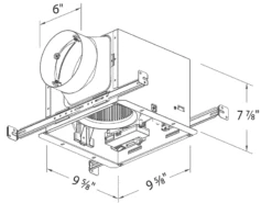 BreezSignature - SIG80-110 - 80/110 CFM Exhaust Fan -Air Filtration Store sig g3 d housing