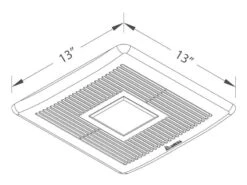 BreezSlim Ventilation Fans - SLM80-110LED - 80/110 CFM Fan/Dimmable LED Light 13 BreezSlim Ventilation Fans - SLM80-110LED - 80/110 CFM Fan/Dimmable LED Light -Air Filtration Store slm80 100led grille