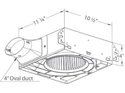 BreezSlim Ventilation Fans - SLM80 - 80 CFM Single Speed -Air Filtration Store slm80 100 housing 5