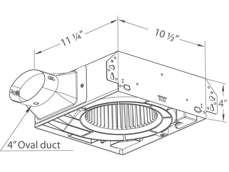 BreezSlim Ventilation Fans - SLM100 - 100 CFM Single Speed 4 BreezSlim Ventilation Fans - SLM100 - 100 CFM Single Speed - Image 4