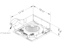 BreezSlim Ventilation Fans - SLM50-110 - 50/110 CFM Exhaust Fan 12 BreezSlim Ventilation Fans - SLM50-110 - 50/110 CFM Exhaust Fan -Air Filtration Store slm 4in ovalduct
