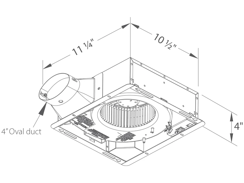 BreezSlim Ventilation Fans - SLM80-110LED - 80/110 CFM Fan/Dimmable LED Light 6 BreezSlim Ventilation Fans - SLM80-110LED - 80/110 CFM Fan/Dimmable LED Light - Image 6