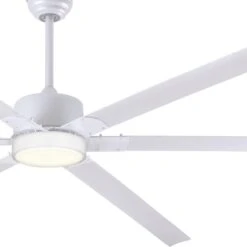 Canarm FANBOS HVLS 120" Industrial Indoor Ceiling Fan With LED Light -Air Filtration Store white fan with led light 1